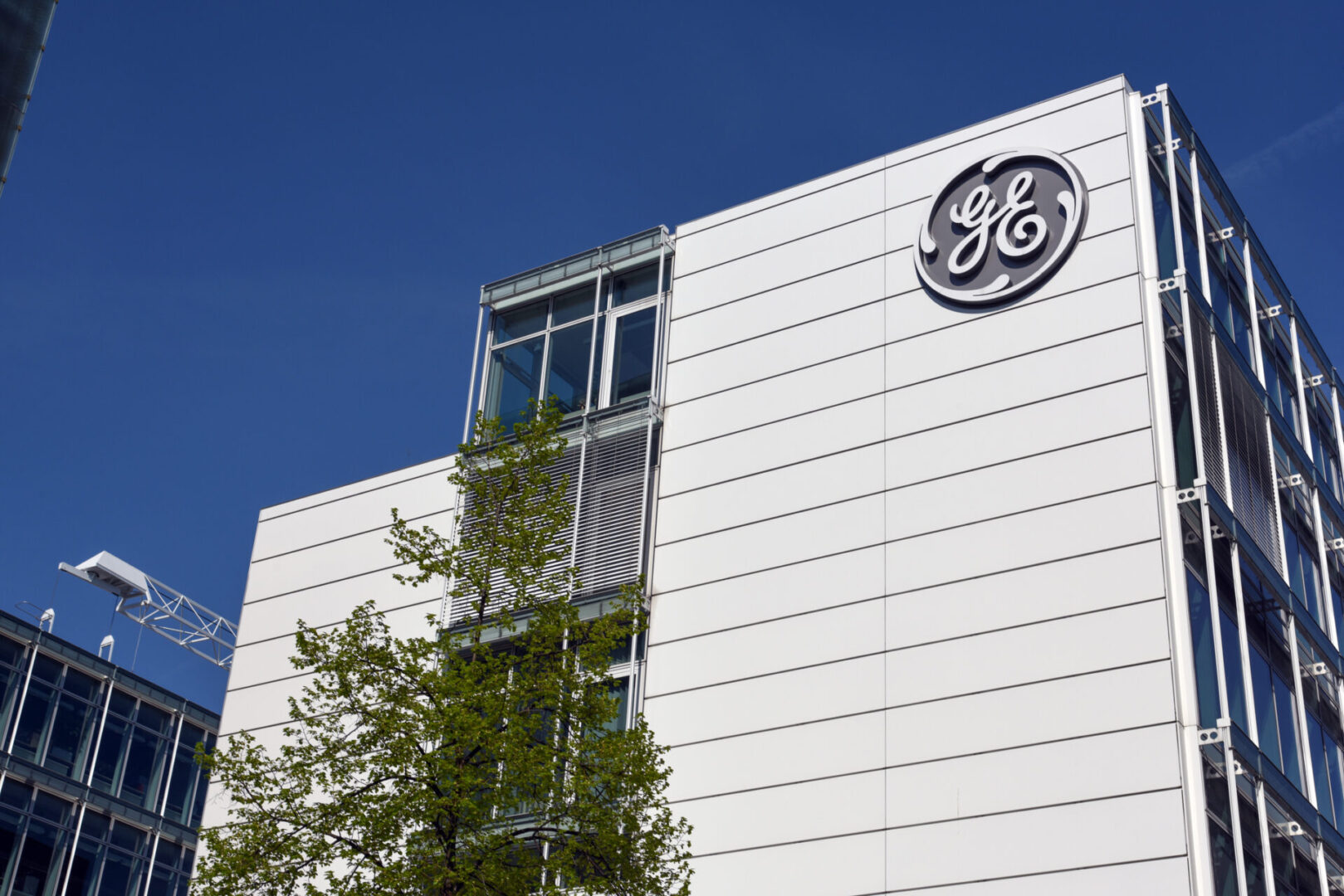 General Electric was founded on April 15, 1892 in Schenectady, New York. GE is active in Switzerland since more than 125 years. The image shows The GE building in Baden (Canton Aargau).